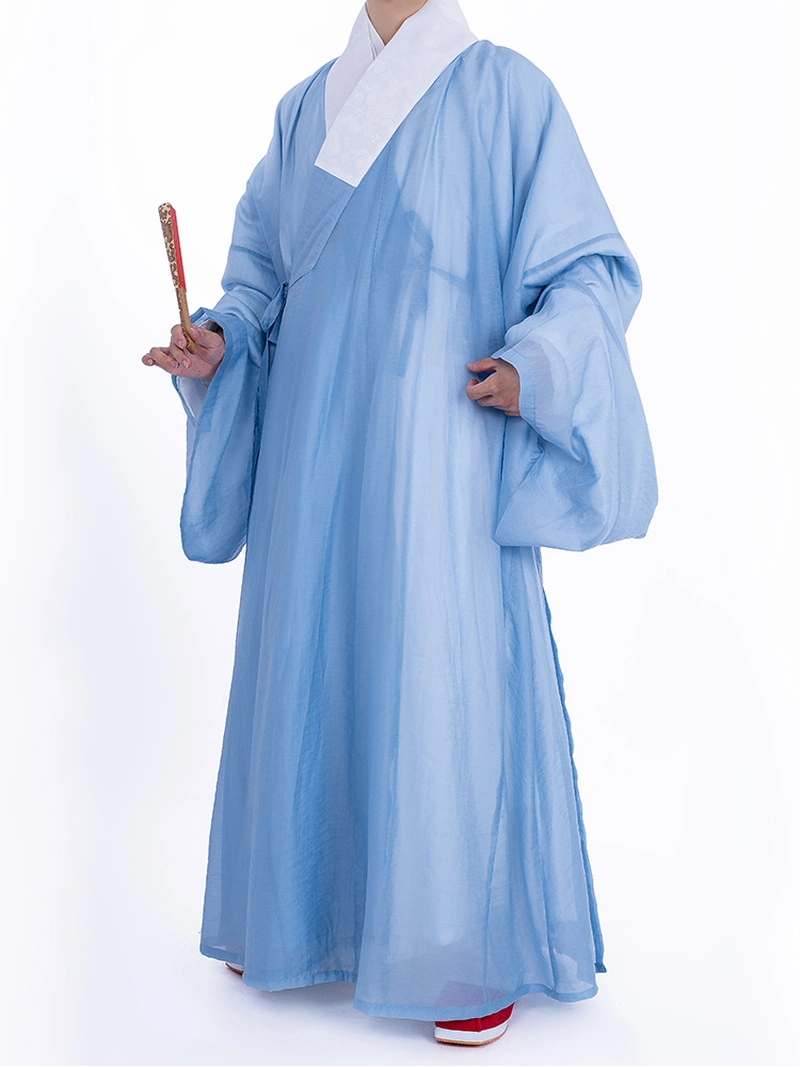 明代传统蓝色道袍 - 汉服之道:适合各种场合的传统和现代中国汉服