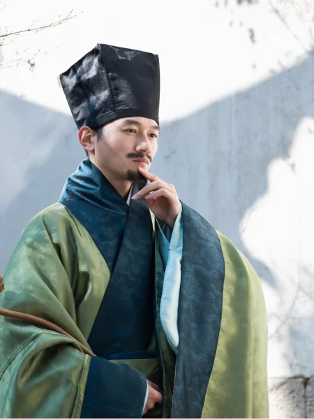 Ming Dynasty Satin Square Hat for Men