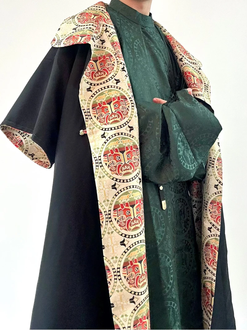 Tang Dynasty Hanfu Reversible Brocade Outer Robe Unisex - Hanfu Way ...